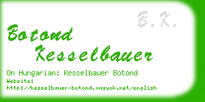 botond kesselbauer business card